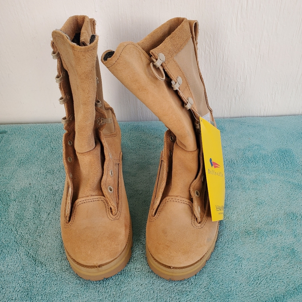 NWT Belleville Gore-Tex Military Footwear tan Combat boots size 5.5 - Picture 2 of 8